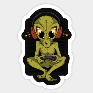 Humor Alien Gamer design, Gaming Tee Gift, Space Lover Sticker